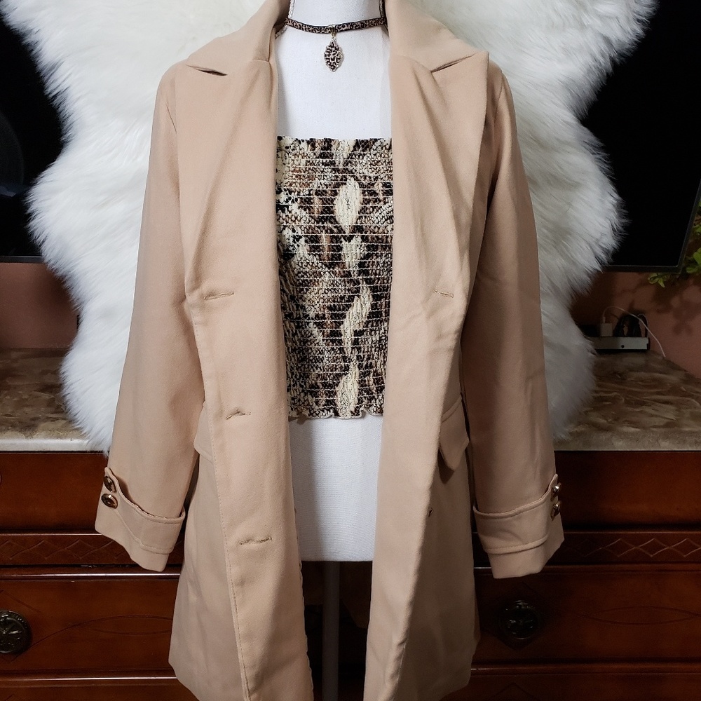 💥SALE💥 Gold Button Overcoat- Camel